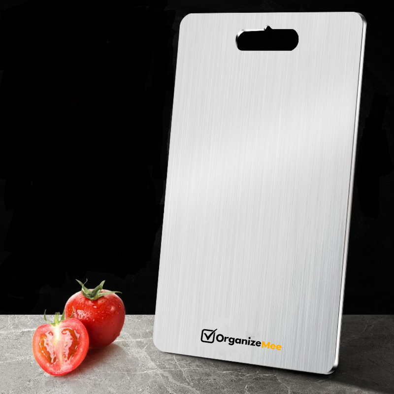 Medium Stainless Steel Chopping Cutting Board  : 1 Year With Warranty, Toxin-free - OrganizeMee