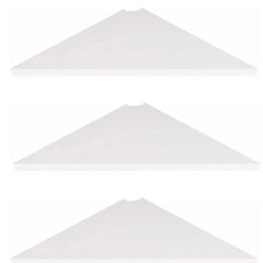 Set 3 White Corner Shelf for Living Room Versatile Stand Wall-Mounted Shelves