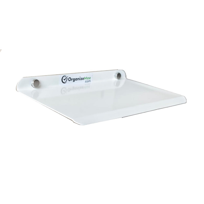 9 Inch White Set 1 Metal Small Wall Mounted ShelvesBluetooth SpeakerWi-Fi Camera Stand Corner