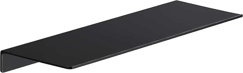 12 Inch Set 1 Black Metal Floating Wall Shelves – Long Wall Mounted Shelf for Living Room