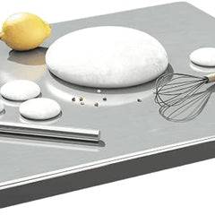 Big Platform 60 x 47 cm Stainless Steel Kitchen Counter Top Chopping Board for Vegetables with Rolling Pin
