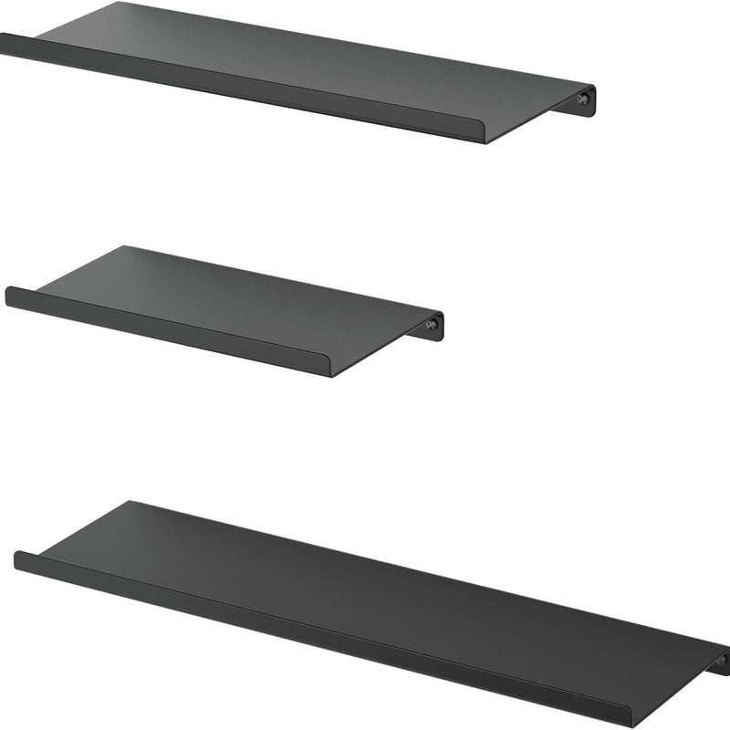 Black Metal Shelf Set Of 3 Size 9