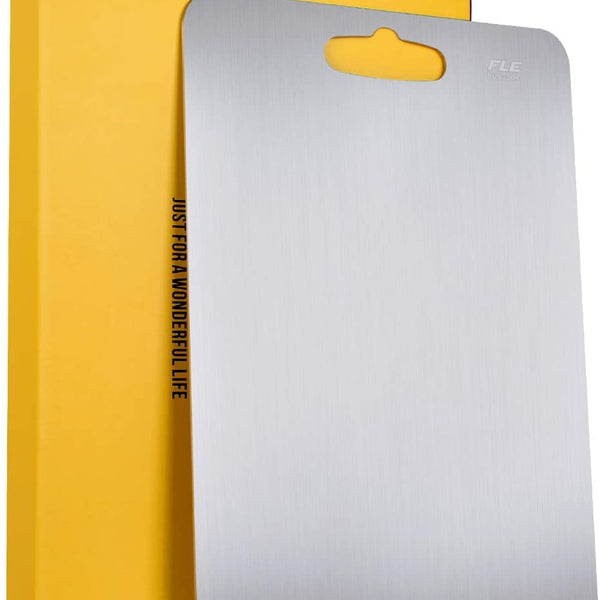 Medium Stainless Steel Chopping Cutting Board  : 1 Year With Warranty, Toxin-free - OrganizeMee