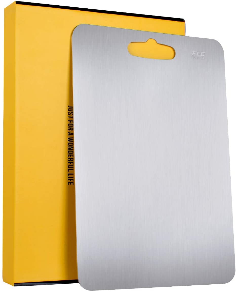 Large Stainless Steel Chopping Cutting Board  : 1 Year With Warranty, Toxin-free - OrganizeMee
