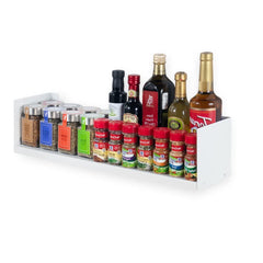 Office Files Magazines Book Organizer Metal Floating Shelf | Multipurpose Racks For Home & Office | White - OrganizeMee