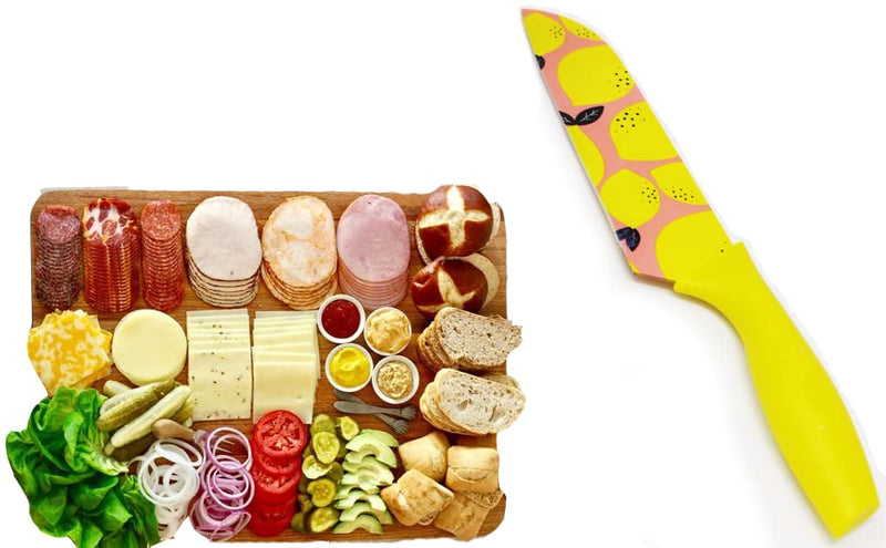 Vegetable Big Printed Yellow Sharp Edge Knife For Kitchen | Chopping Chakoo - OrganizeMee