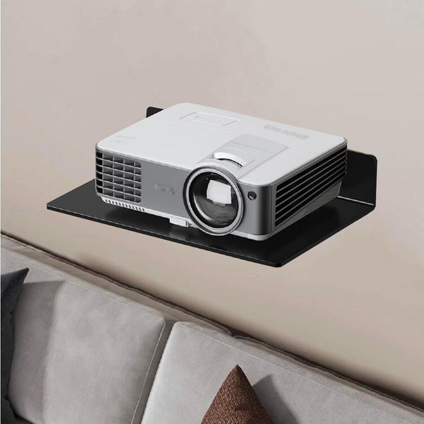 Metal Wall Set Top Box Shelf Black