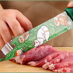 Vegetable Big Printed Green Sharp Edge Knife For Kitchen | Chopping Chakoo - OrganizeMee