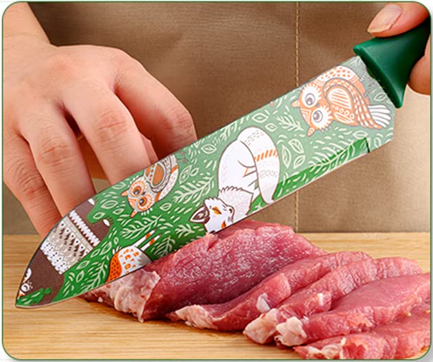 Vegetable Big Printed Green Sharp Edge Knife For Kitchen | Chopping Chakoo - OrganizeMee