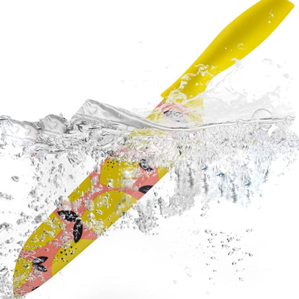 Vegetable Big Printed Yellow Sharp Edge Knife For Kitchen | Chopping Chakoo - OrganizeMee