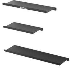 OrganizeMee® Metal Floating Shelf for Wall Set of 3 Floating Metal Shelves (17