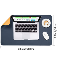 Reversible Vegan Leather Desk Mat | Large Mouse & Laptop Pad | Waterproof & Edge-Stitched