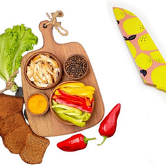 Vegetable Big Printed Yellow Sharp Edge Knife For Kitchen | Chopping Chakoo - OrganizeMee