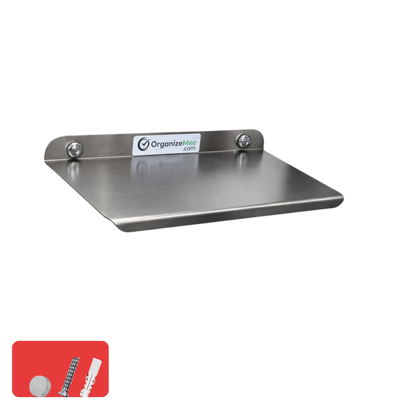 Metal Wall Shelf 9 inch Grey