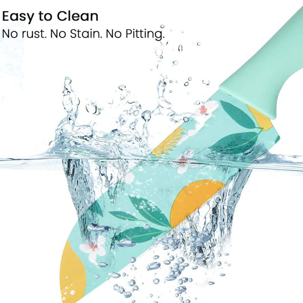 Vegetable Big Printed Blue Sharp Edge Knife For Kitchen | Chopping Chakoo - OrganizeMee