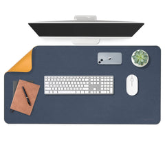 Reversible Vegan Leather Desk Mat | Large Mouse & Laptop Pad | Waterproof & Edge-Stitched