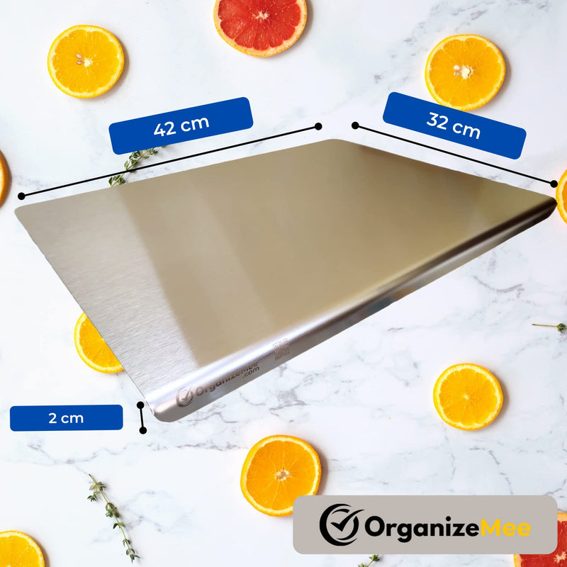 Stainless Steel Worktop Platform (42 cm x 32 CM) Kitchen Cutting Board Board for Vegetables Fruits Healthy Safe Durable, Countertop (Platform Medium)