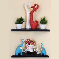 Triangular Floating Black Metal Wall Corner Shelf For Security Cameras, Speaker, Webcam - OrganizeMee