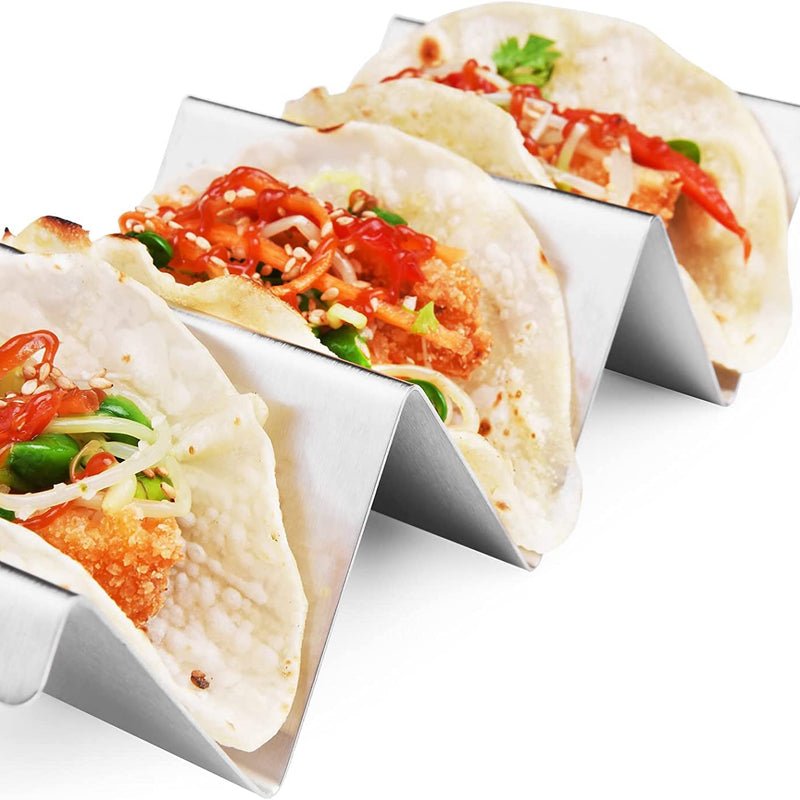 Stainless Steel Taco Holders Premium Taco Stands Holds 2 Or 3 Tacos Each Taco