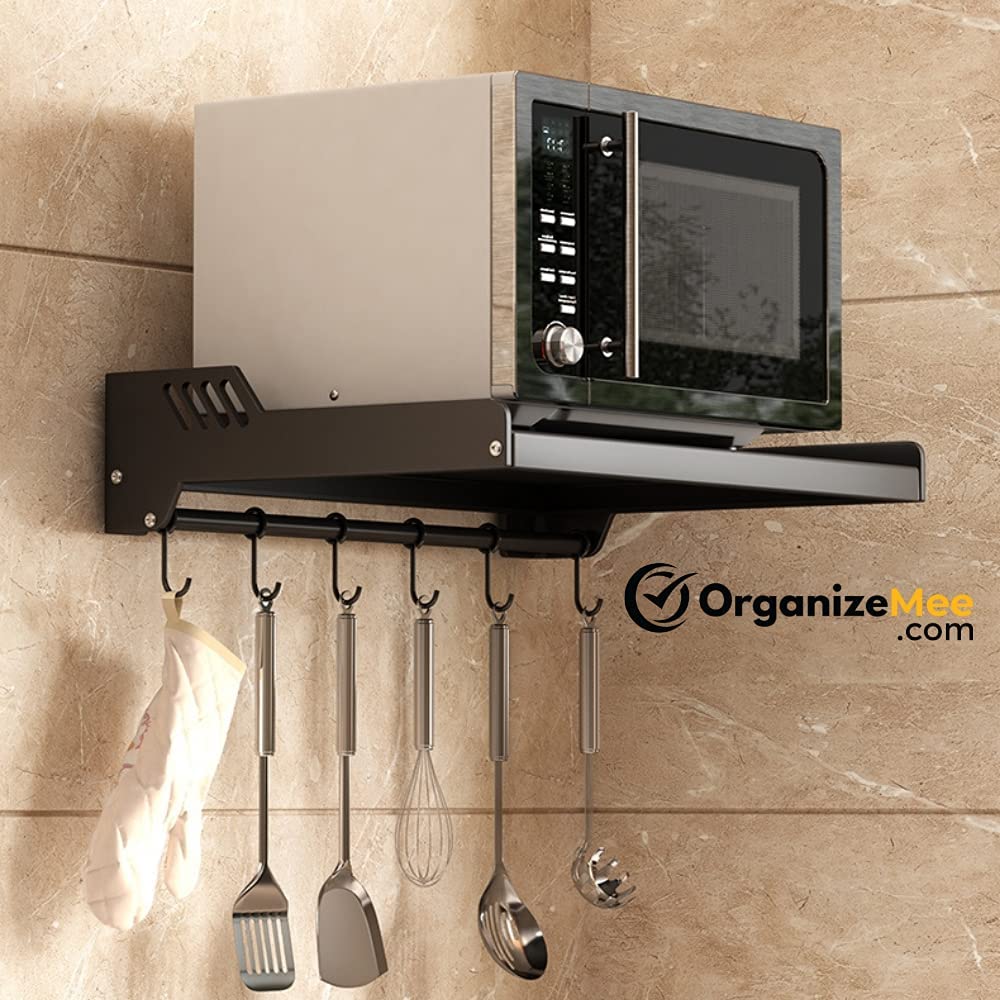 Heavy-Duty Wall Mount Stand for Kitchen Appliances, Microwave Rack