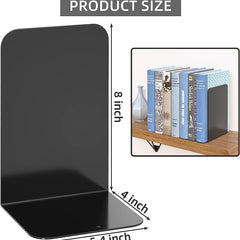 Office Files Magazines Book Organizer Bookends Pair For Home & Office | Black - OrganizeMee