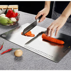 O Holder Extra Large Stainless Steel Chopping Cutting Board  : 1 Year With Warranty, Toxin-free - OrganizeMee
