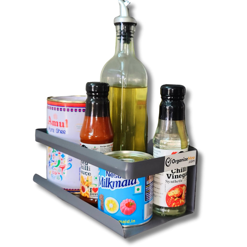 OrganizeMee 25 cm Magnetic Carbon Steel Kitchen Accessories Storage Organizer Racks