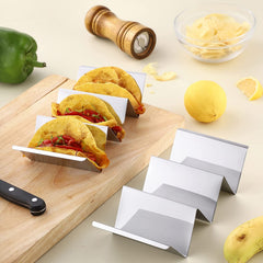 Stainless Steel Taco Holders Premium Taco Stands Holds 2 Or 3 Tacos Each Taco