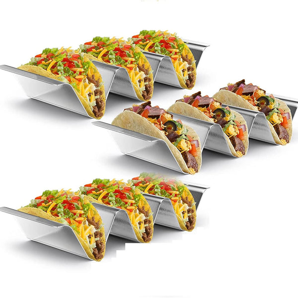 Stainless Steel Taco Holders Premium Taco Stands Holds 2 Or 3 Tacos Each Taco