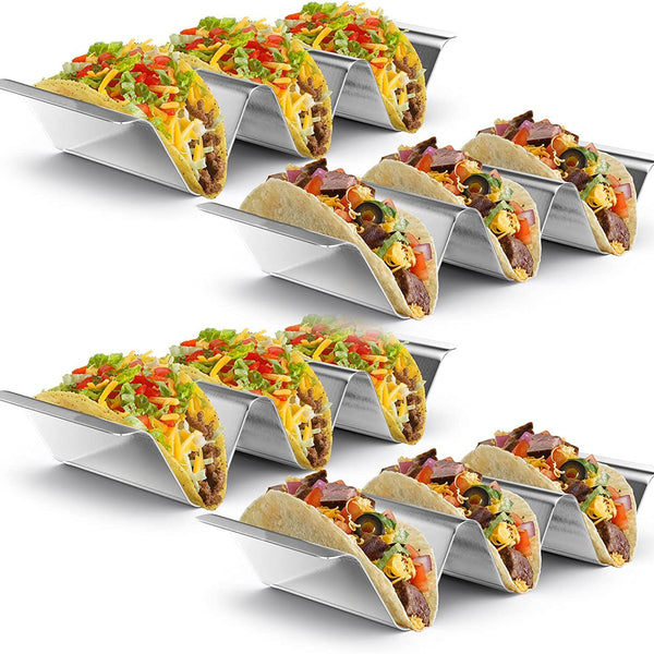 Stainless Steel Taco Holders Premium Taco Stands Holds 2 Or 3 Tacos Each Taco