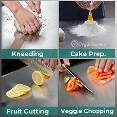 Stainless Steel Worktop Platform (42 cm x 32 CM) Kitchen Cutting Board Board for Vegetables Fruits Healthy Safe Durable, Countertop (Platform Medium)