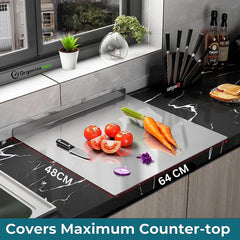 Extra Large Stainless Steel Kitchen Worktop : 1 Year With Warranty, Toxin-free - OrganizeMee