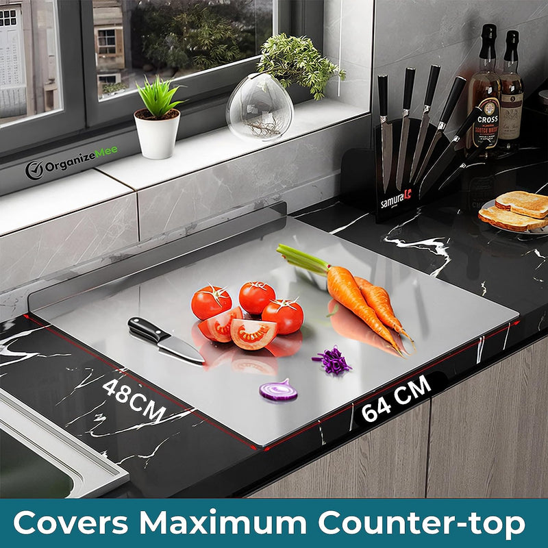 Extra Large Stainless Steel Kitchen Worktop : 1 Year With Warranty, Toxin-free - OrganizeMee