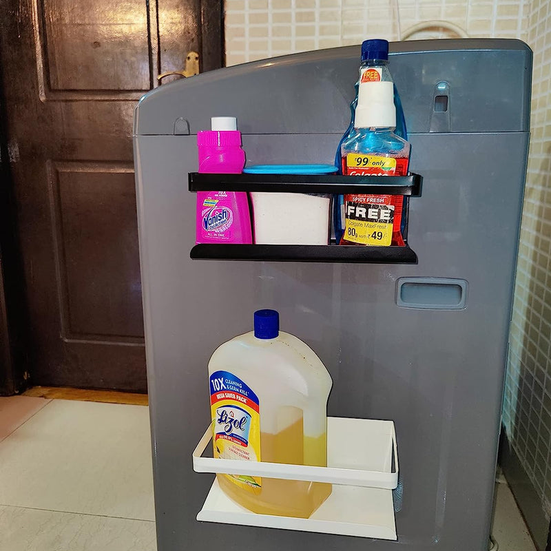 White Magnetic Rack Kitchen Organizer Storage  | With 1 Year Warranty - OrganizeMee