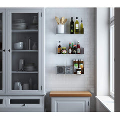 Office Files Magazines Book Organizer Metal Floating Shelf | Multipurpose Racks For Home & Office | White - OrganizeMee