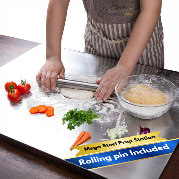 Platform Counter Top Stainless Steel Chopping Board | Kitchen Essential for Cutting Fruits & Vegetables