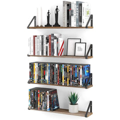 Metal Brackets & Wall Wooden Shelf