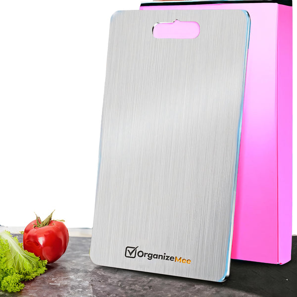 31 x 21 cm Stainless Steel Kitchen Chopping Cutting Board – Heavy Duty Vegetable Cutter