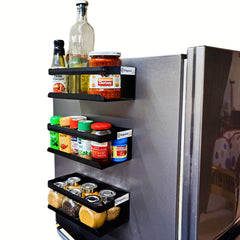 OrganizeMee 25 cm Magnetic Carbon Steel Kitchen Accessories Storage Organizer Racks