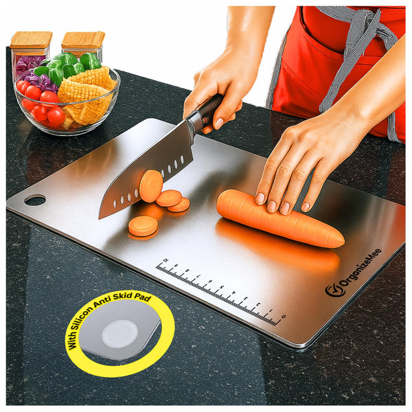 36 x 25 cm Large Chopping Board Stainless Steel Cutting Board for Vegetables