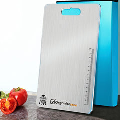 45 x 31.2 CM Stainless Steel Cutting Board for Kitchen - Premium Vegetable and Fruit Cutting